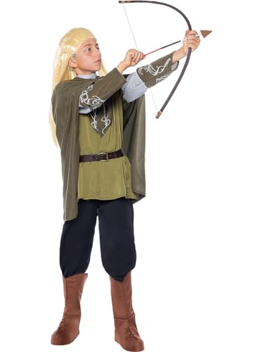 Funidelia | Disfraz de Legolas - Señor de los Anillos niño Hobbit, Lord of the Rings - Disfraz niños y divertidos accesorios para Fiestas, Carnaval y Halloween - Talla 7-9 años - Gris/Plateado