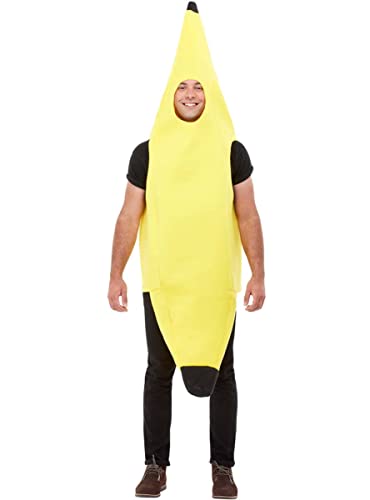 Funidelia | Disfraz de plátano para hombre y mujer Fruta, Comida - Disfraz para adultos y divertidos accesorios para Fiestas, Carnaval y Halloween - Talla única - Amarillo