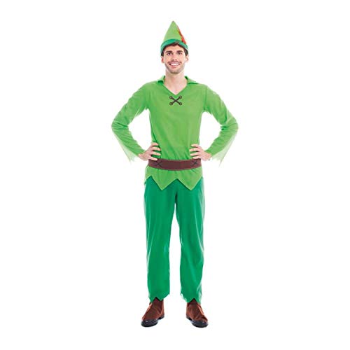 Partilandia Disfraz Peter Pan Adulto【Tallas Hombre S a L】(Talla L) | Disfraces Carnaval Adulto Cuentos Personajes Fantasía